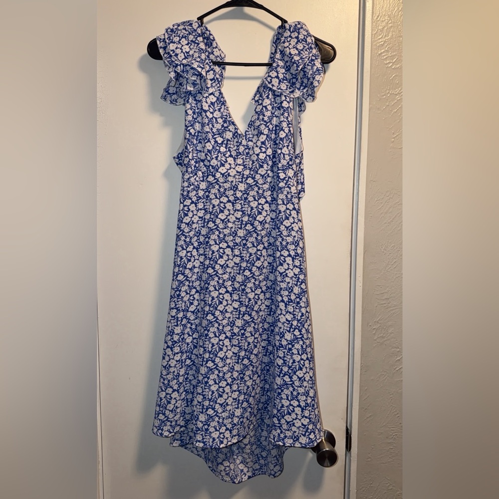 Altar'd State Blue and White Floral Dress